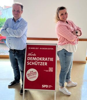 Marie Haag und Michael Simon, die Gemeindeverbandsvorsitzenden