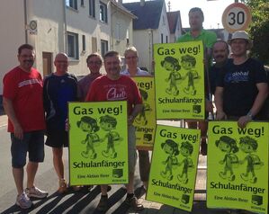 v.L. Vors. M. Schaller, 3 v.L. stv.Vors. A. Heil und Mitgl. von Fraktion + Vorstand